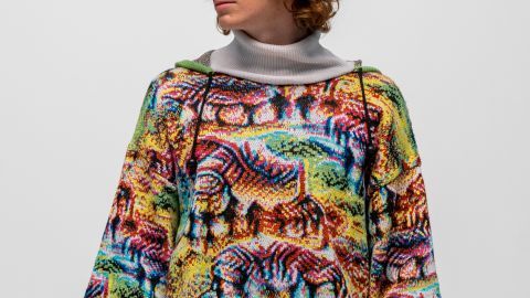Cap_able is an Italian startup whose first project is the Manifesto Collection, with knitted garments that shield facial recognition.