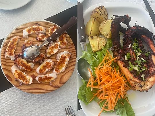 group travel, prepared octopus dishes