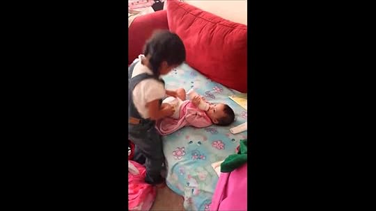 Sister changing her little brother's diaper YouTube