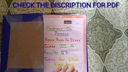 CBSE Class 12 Physics Investigatory Project On Logic Gates