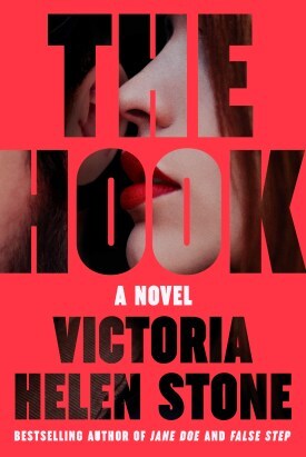 Scarlet red covers the entire cover of the book, and bold letters are cut out to reveal the image beneath. The letters read 