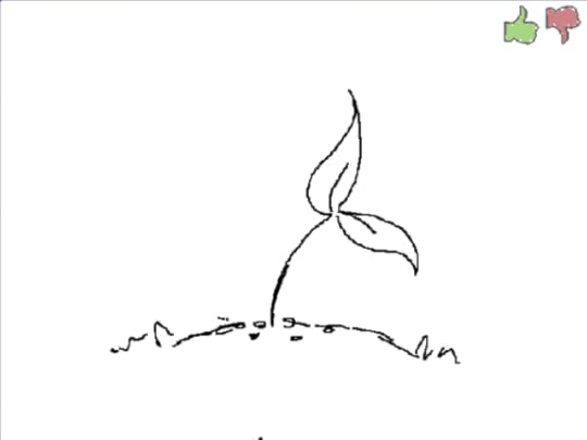 a beautiful, minimalist drawing of a sprout (drawn by Chips)