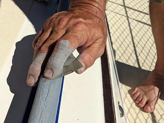 Sanding the primer
