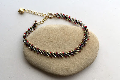 St. Petersburg Stitch beadwork bracelet