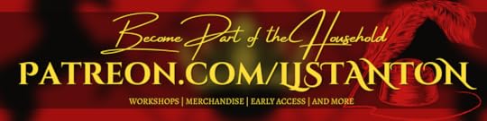 A red banner with Patreon.com/ljstanton in yellow text across.