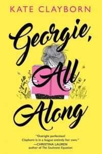 Illustrated cover, yellow background with large black cursive lettering for the title. In the background is a drawing of a woman with ashbrown/blonde hair (maybe even gray?) reading a pink journal.