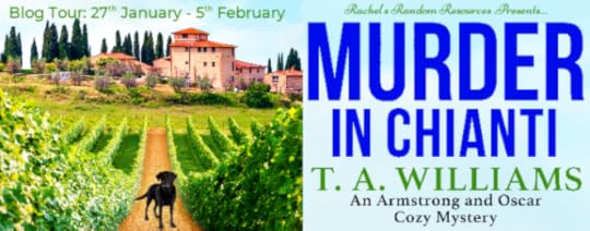 Banner for blog tour of Murder in Chianti