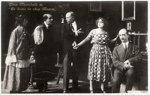 Pina Menichelli and Marcel Lévesque in La dame de Chez Maxim's