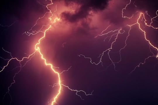 Scary lightning bolt strike