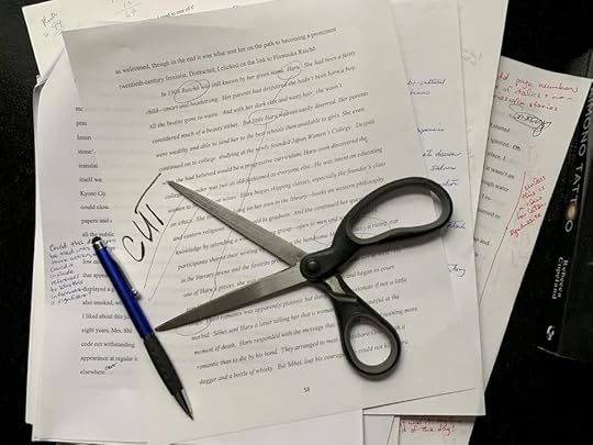 TKT Manuscript being edited or cut