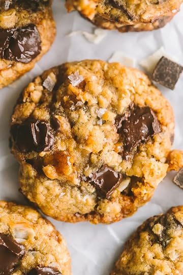 Cowboy Cookies with salted cereal brittle