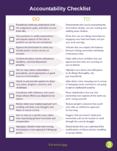 Accountability Checklist