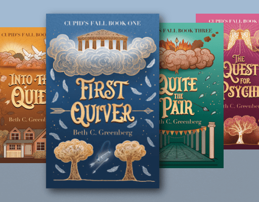 Cupid's Fall series 4 books with jewel-toned fantasy covers