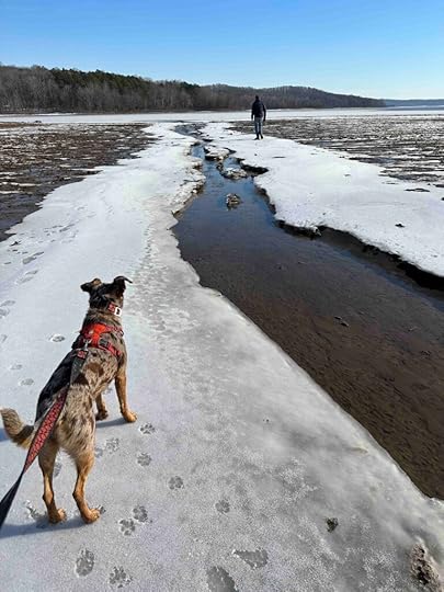 Winter hiking at Car Top Park Monroe Lake Bloomington Indiana
