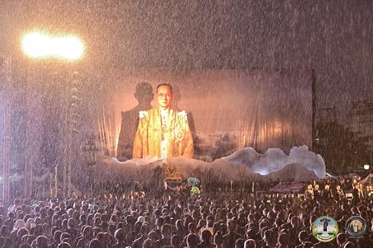 In the rain....