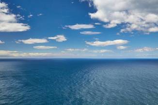 Endless sea and sky to the distant horizon