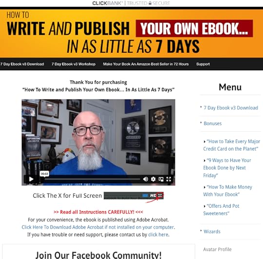 7 day ebook review course page