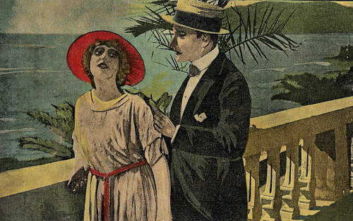 Pina Menichelli and Arnold Kent in La passaggera (1918)