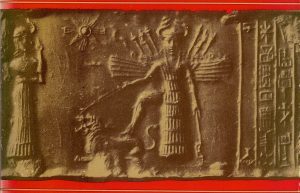 Cylinder seal dated about 2300 BCE