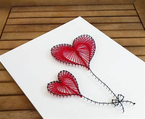 Learn the tips and tricks of how to make string art easily!! string art pattern instructions balloon hearts etsy