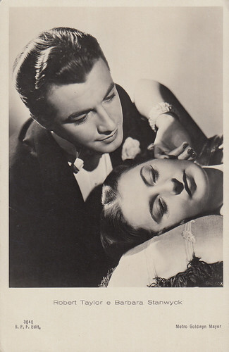 Barbara Stanwyck and Robert Taylor in His Brother's Wife (1936)