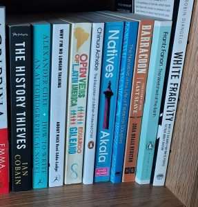 Anna Stephens' research bookshelf