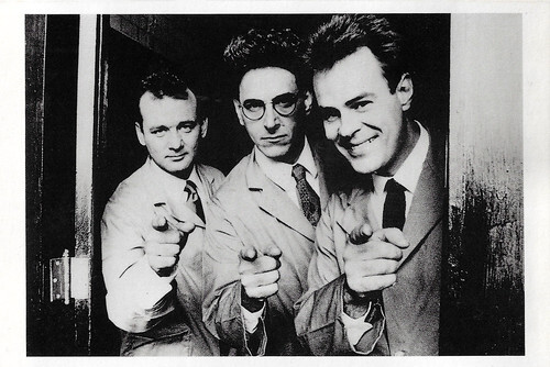 Bill Murray, Harold Ramis and Dan Aykroyd in Ghostbusters (1984)