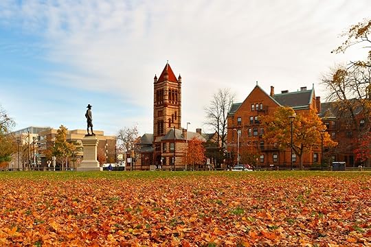 cambridge common in Massachusetts in the fall