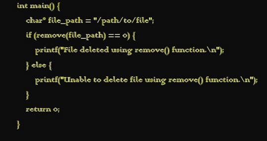 Different ways to delete file in C