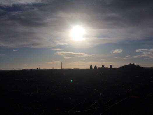 Megalithic stones on the horizon