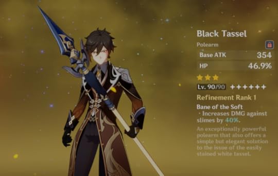 zhongli black tassel hp senjata bintang 3 genshin impact