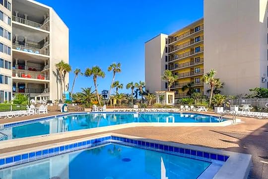 Swimming pool at one of the best panama city beach airbnbs