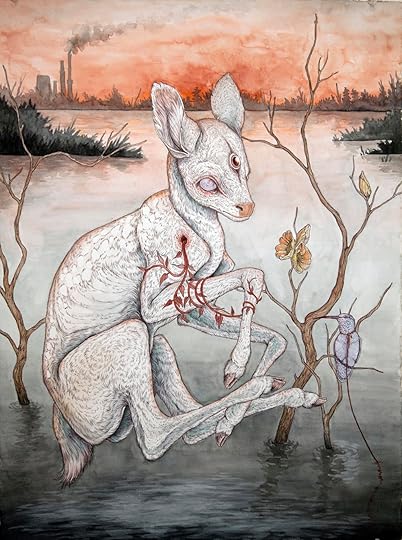 Ghosts From The Flood Plains - Original Painting — Contemporary Mythology - Fine Art by Caitlin Hackett