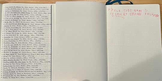 The first page of my reading list (left) and the Littlest Miss's reading list (right).