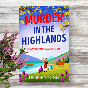 cover of Murder in the HIghlands with sprig of Scottish heather