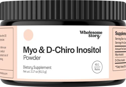 Myo-Inositol & D-Chiro Inositol Powder | Hormonal Balance & Healthy Ovarian Function Support for Women | Vitamin B8 | Great Alternative to Inositol Capsules & Supplement| 40:1 Ratio | 30-D...