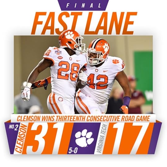 No. 2 Clemson Handles No. 12 Virginia Tech 3117ACC BATTLES