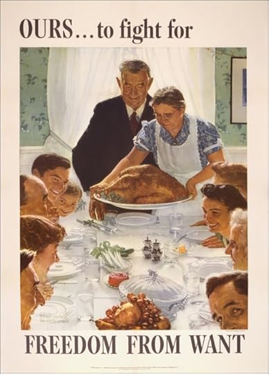 US poster featuring Norman Rockwell’s “Freedom from Want,” 1943