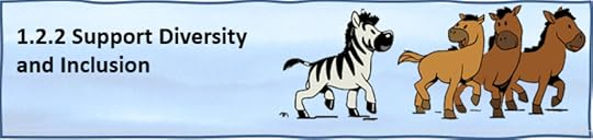 Zebra with a group of horses