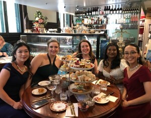 Bridgerton author Julia Quinn and fans in Melbourne Australia for the Australian Romance Writers' Association sparkling high tea at the Collins Coffee House