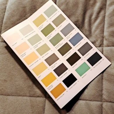 detail of Farrow and Ball paint chart 