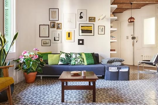 living room of the vintage concept flat in eixample derecha