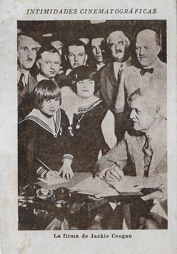 Intimidades cinematograficas. Jackie Coogan's signature