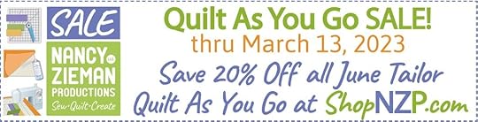 Quilt As You Go Sale thru March 13 2023 at Nancy Zieman Productions at ShopNZP.com Blog Banner