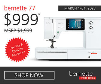 Save 50 Percent Off the bernette b79 Sewing Machine ideal for beginner sewists at Nancy Zieman Productions at ShopNZP.com
