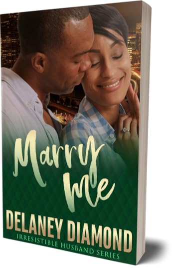man and woman on green cover with cityscape