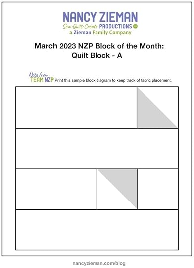 March 2023 NZP Block of the Month Block A Planner