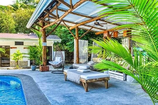 poolside lounging area