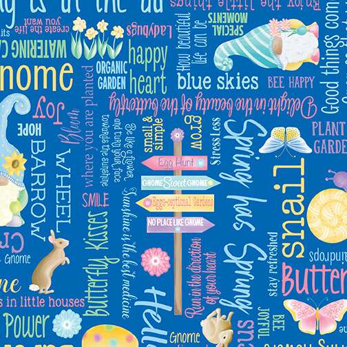 Spring Garden Gnomes Fabrics by Benartex Now Available at ShopNZP.com