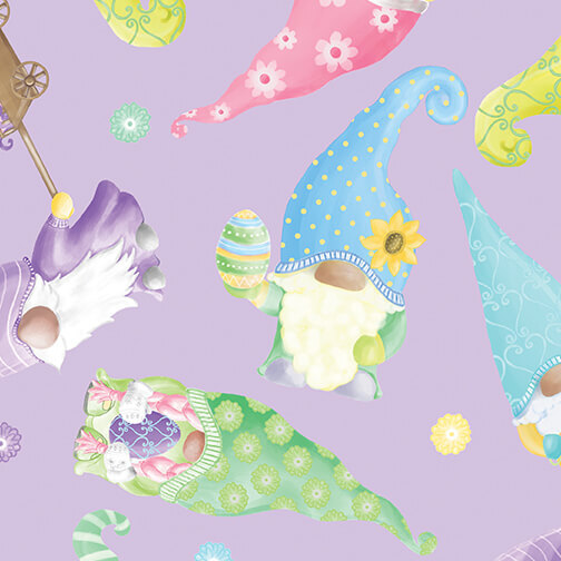 Spring Garden Gnomes Fabrics by Benartex Now Available at ShopNZP.com